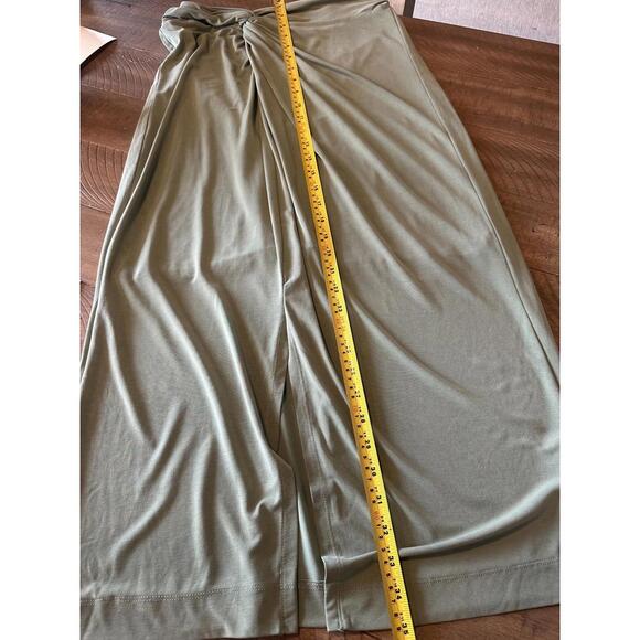 Anthropologie Junie Midi Skirt Front Twist Sage Green Women’s size Small - Picture 9 of 12